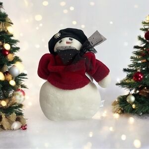 VNTG Snowman Woof & Poof Snowman Doll Tall Plush Musical Stuffed Christmas Toy
